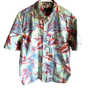 CPO Provisions of Portland Canvas Hawaiian Button-down Short Sleeve Shirt. Large